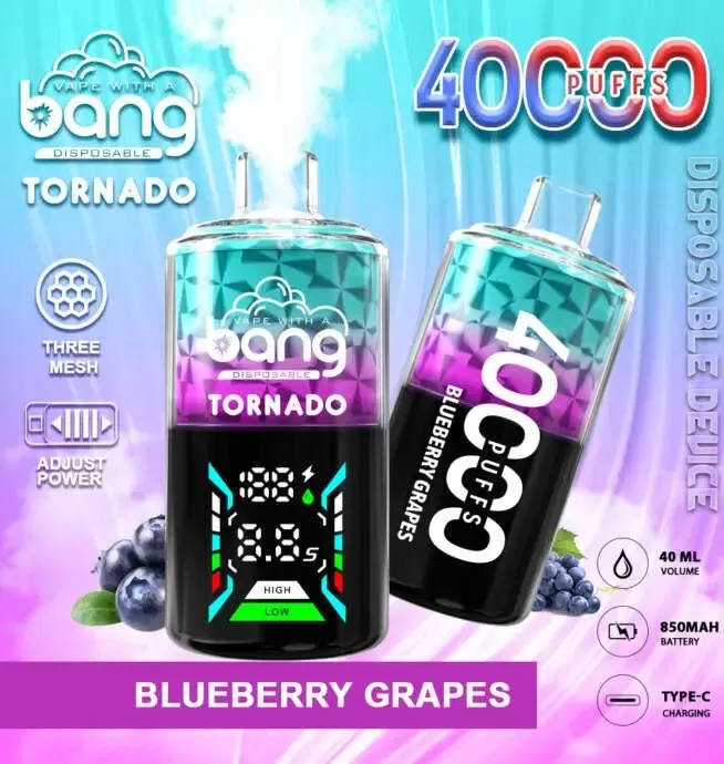Bang Tornado 40000 40K Puffs | LED display, long lasting disposable vape wholesale - Aiviouvapes - Image 2