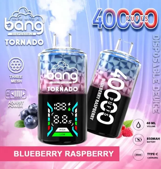 Bang Tornado 40000 40K Puffs | LED display, long lasting disposable vape wholesale - Aiviouvapes - Image 3