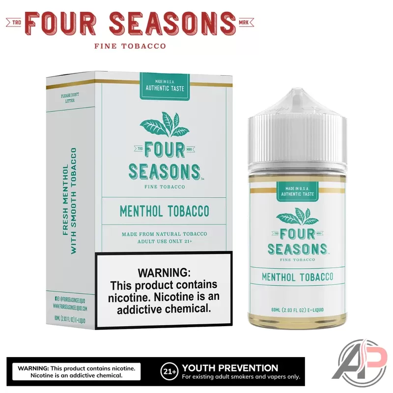 Four Seasons Menthol Tobacco E-Liquid 60mL - Vape Product, Vape Product (294CAB)