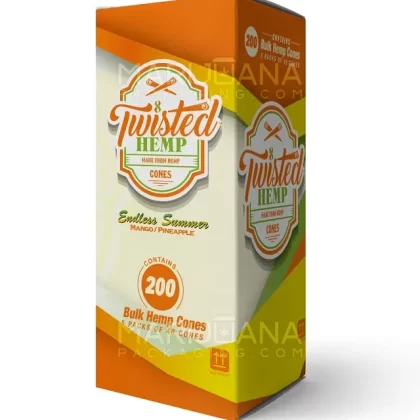 TWISTED HEMP | King Size Bulk Hemp Pre-Rolled Cones | 109mm – Endless Summer – 200 Count