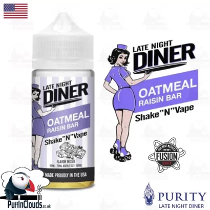Late Night Diner Oatmeal Raisin Bar Shake n Vape E-Liquid (50ml 0mg)