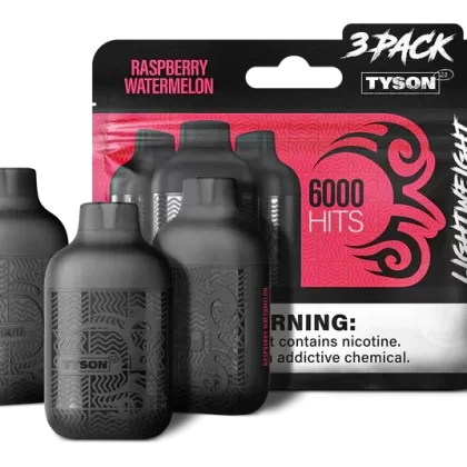RASPBERRY WATERMELON TYSON 2.0 VAPE Lightweight 3 Pack - Ecigdepot