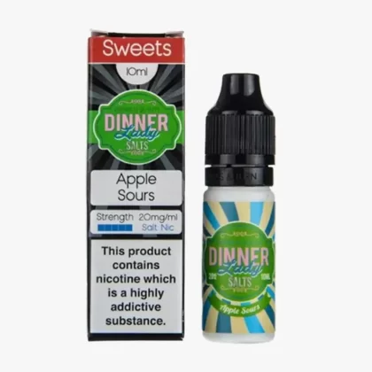 Apple Sours Nic Salt E-Liquid by Dinner Lady - 10 Pack - 20mg