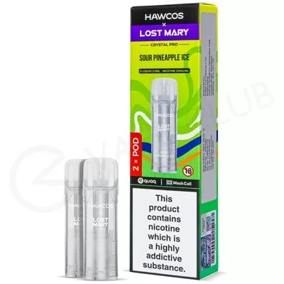 Sour Pineapple Ice Hawcos x Lost Mary Crystal Pro Prefilled Pods