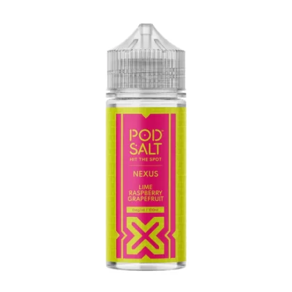 Lime Raspberry Grapefruit 100ml Vape Juice By Pod Salt Nexus - 1 x 18mg Nic Shot