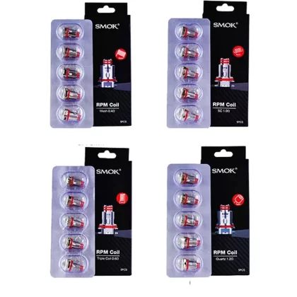 SMOK RPM Coils 5 Pack - DC 0.8ohm MTL Coil, Mesh 0.4OHM
