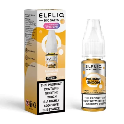 Rhubarb Snoow Elfliq Nic Salt E-Liquid by Elf Bar