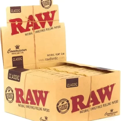 RAW | CLASSIC PAPERS CONNOISSEUR KING SIZE SLIM + TIPS | 24PK
