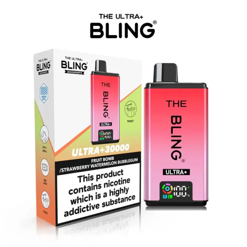 The Crystal Bling Ultra Plus 30K Prefilled Pod Kit - Cherry Watermelon/WatermelonIce - Image 2
