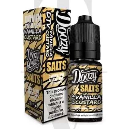 DOOZY SALTS VANILLA CUSTARD NIC SALT E-LIQUID - Nicotine Strength#10MG (1%)>20MG (2%)