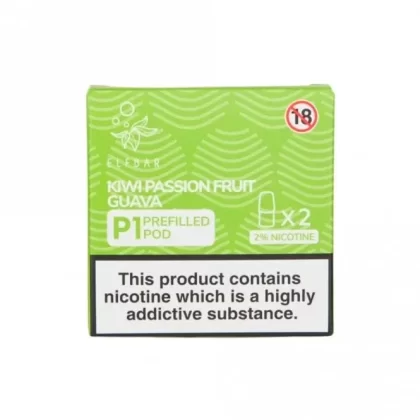 Elf Bar Mate 500 P1 Kiwi Passion Fruit Guava Mate P1 Nic Salt E Liquid Pods (2 x 2ml)