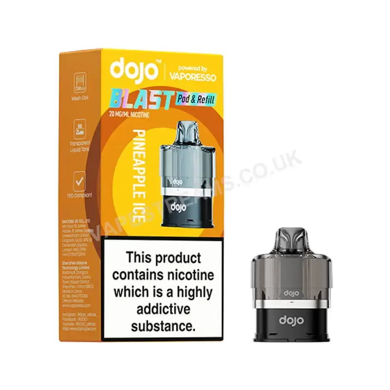 Vaporesso Dojo Blast 6000 Pineapple Ice Prefilled Pods - Vapestreams Co