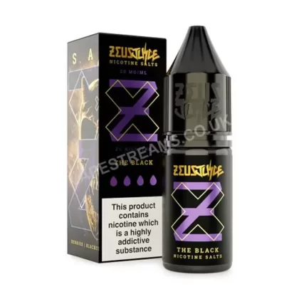 Zeus Juice The Black Nic Salt E-Liquid - Vapestreams Co
