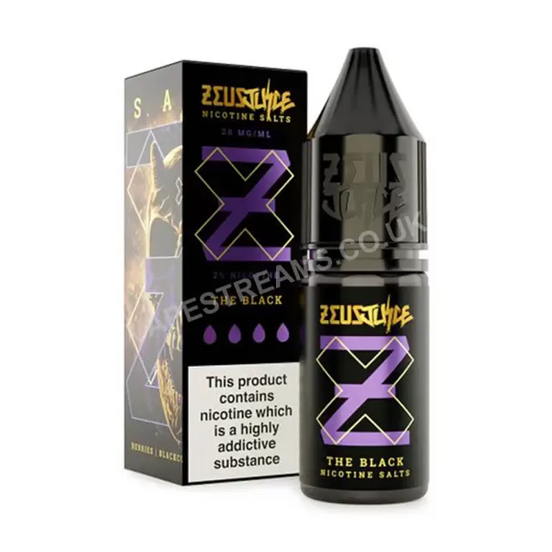 Zeus Juice The Black Nic Salt E-Liquid - Vapestreams Co