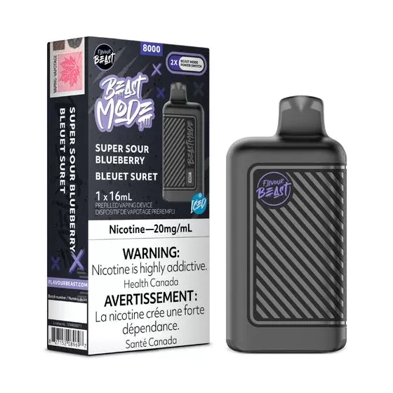 FLAVOUR BEAST BEAST MODE 8000 – SUPER SOUR BLUEBERRY ICED