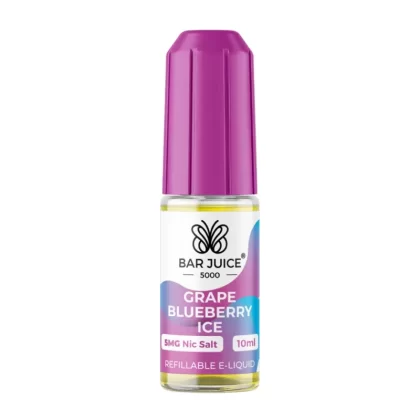 Bar Juice 5000 Salt Nicotine Grape Blueberry Ice 10mg/20mg Salts - Vape Product, Vape Product