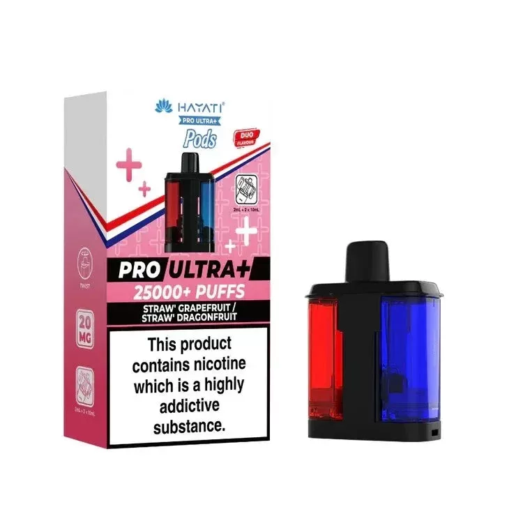 Hayati Pro Ultra Plus 25K Prefilled Pods - Box of 5 - Straw Guava / Dragon Berries - Image 3