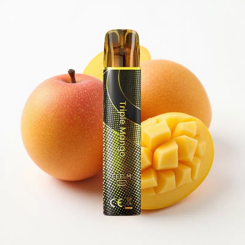 JNR Black&Golden 800 Puffs Triple Mango 550mAh 2ml 2% Mexico vape - Fumotvapemexico - Image 2