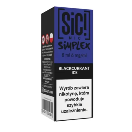 Liquid SIC! NIC 8ml 6mg Blackcurrant Ice – Simplex