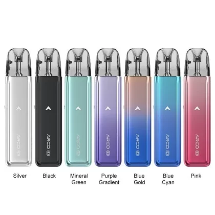 SMOK Arco E1 Pod System Kit - colors#Silver>Black>Mineral Green>Purple Gradient>Blue Gold>Blue Cyan