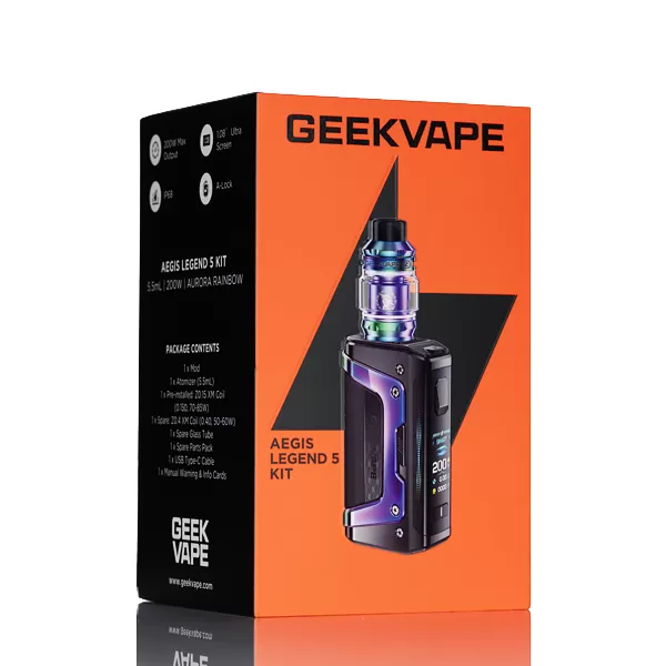 GeekVape Aegis Legend 5 200W Starter Kit - Racing Gold - Vapordna - Image 3