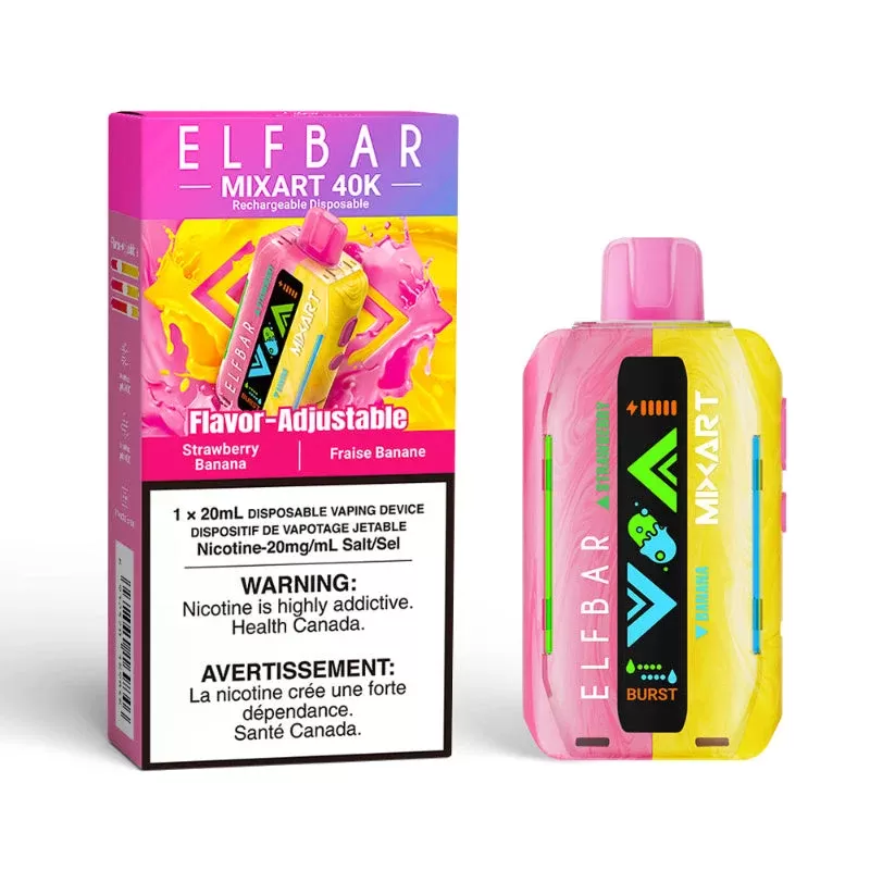 Elf Bar MixArt 40k Strawberry Banana (Strawberry + Banana) Disposable Vape