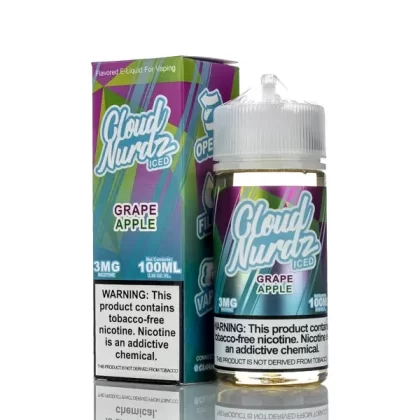Cloud Nurdz E-Liquid Grape Apple Iced 100ml (6mg)