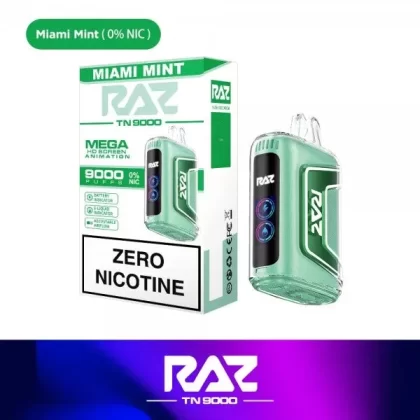 RAZ TN9000 Disposable Nicotine FREE Miami Mint - Eliquidsupply