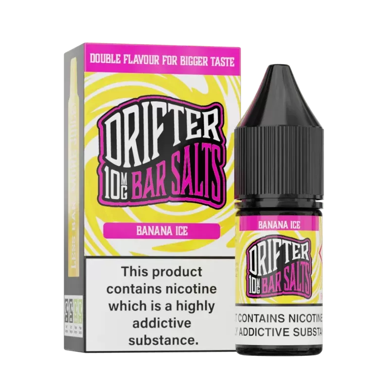 Drifter Bar Salt Nic Salt E Liquid Banana Ice - Nicotine Strength#20mg>10mg>5mg