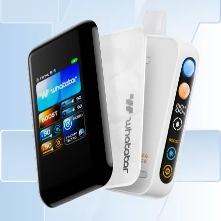 whatabar TIK TAG 50K Puff Disposable Device - 50000 Puffs - w/ Smart Screen / Blue Raspberry Ice - Image 2