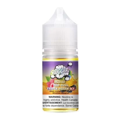 SLUGGER Knock Out Salt – Red Bull Triple Berry Ice 30ml (20, 35, 50mg) - Vape Product, Vape Product