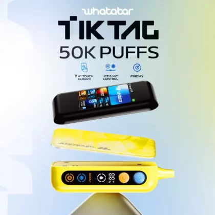 whatabar TIK TAG 50K Puff Disposable Device - 50000 Puffs - w/o Smart Screen (Cover Plate Only) / Miami Mint