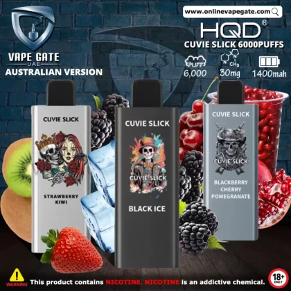HQD Cuvie Slick Australian Version Disposables Vape (6,000 Puffs) - Blueberry Lemonade / 30 mg