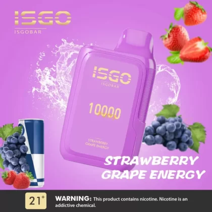 ISGO BAR 10000 – STRAWBERRY GRAPE ENERGY