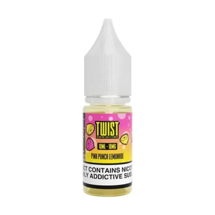 Twist Pink Punch Lemonade Saltnic Vape Juice - 10 Pack - Strength 10mg