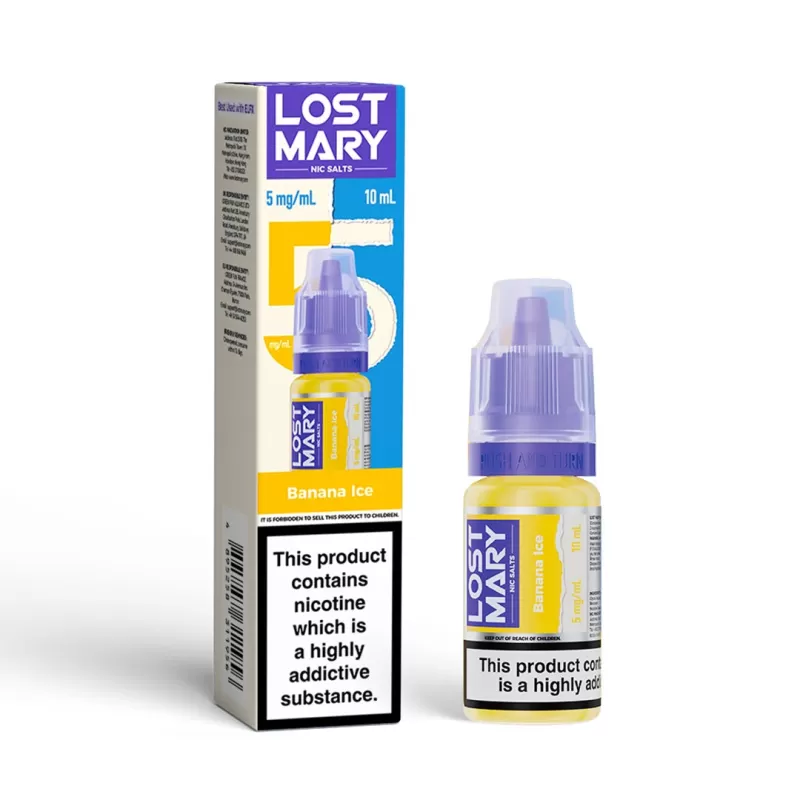 Lost Mary Nic Salt E-liquid 5mg - Banana Ice - Image 2