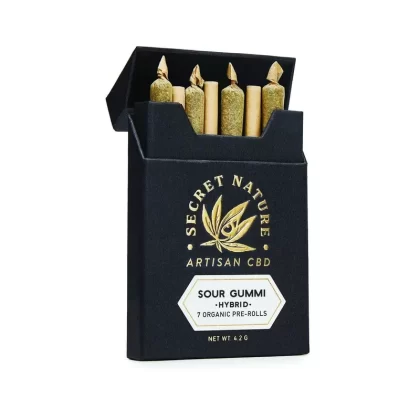 Secret Nature Sour Gummi 7 Pack CBD Pre-Rolls