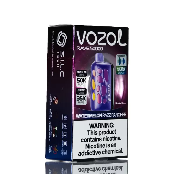 Vozol Rave 50K 50000 Puffs Disposable Vape - 20mL - Strawberry Kiwi - Image 3