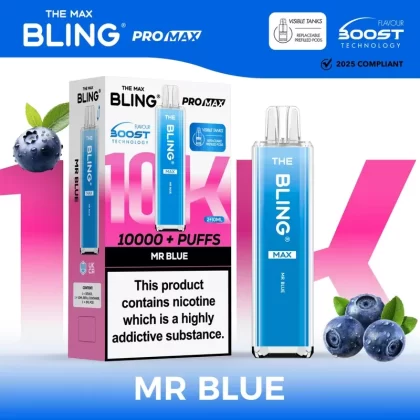 The Crystal Bling Max 10000 Preffilled Vape Kit Box of 5