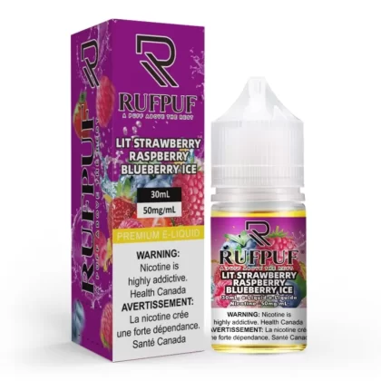 RUFPUF LIT STRAWBERRY RASPBERRY BLUEBERRY ICE NIC SALT – 30ML - Vape Product, Vape Product