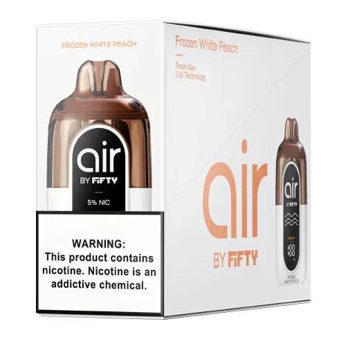 Frozen White Peach Disposable Vape by Fifty Bar Air - Image 3