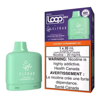STLTH Loop Max X Elf Bar E-Liquid Pod Pack – Coconut Strawberry Ice 20ml