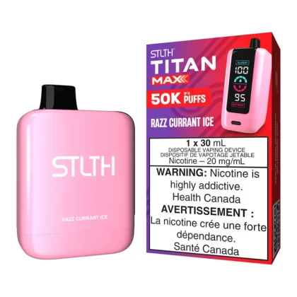 STLTH Titan Max Disposable Vape Device - Razz Currant Ice - 20mg/ml