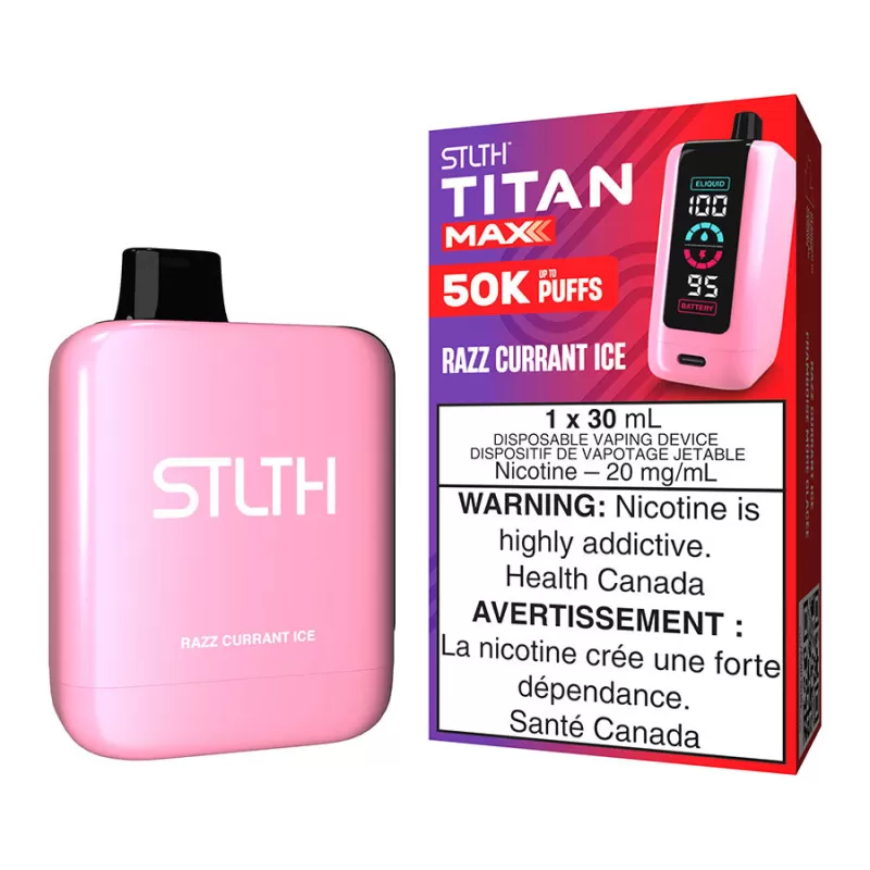 STLTH Titan Max Disposable Vape Device - Razz Currant Ice - 20mg/ml