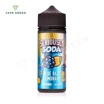 Blue Razz Lemonade Shortfill E-Liquid by Seriously Soda 100ml - Eliquidsupply