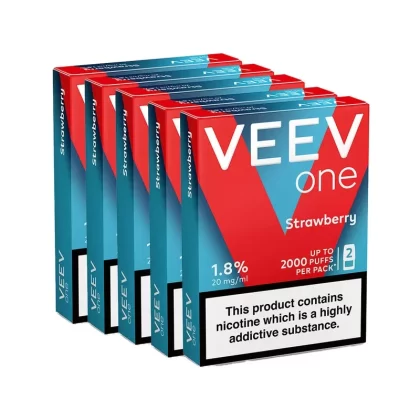 VEEV ONE Strawberry Pod Bundle (5 Packs) - Ecigpremium