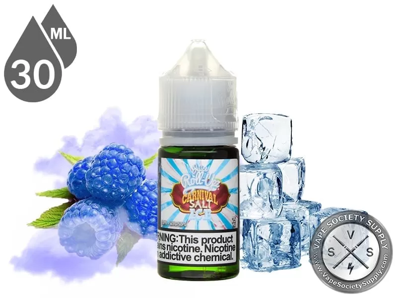 Blue Cotton Candy Ice by Juice Roll Upz Carnival Salts 30ml
