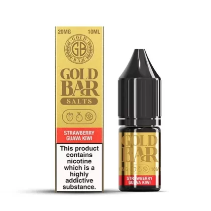 STRAWBERRY GUAVA KIWI 10ML E LIQUID NICOTINE SALT BY GOLD BAR