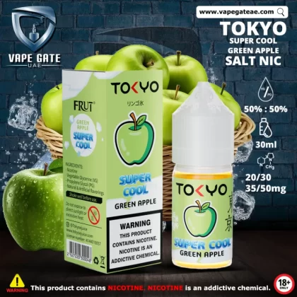 Tokyo Super Cool Green Apple Saltnic 30ml - 50 mg / 30 ml