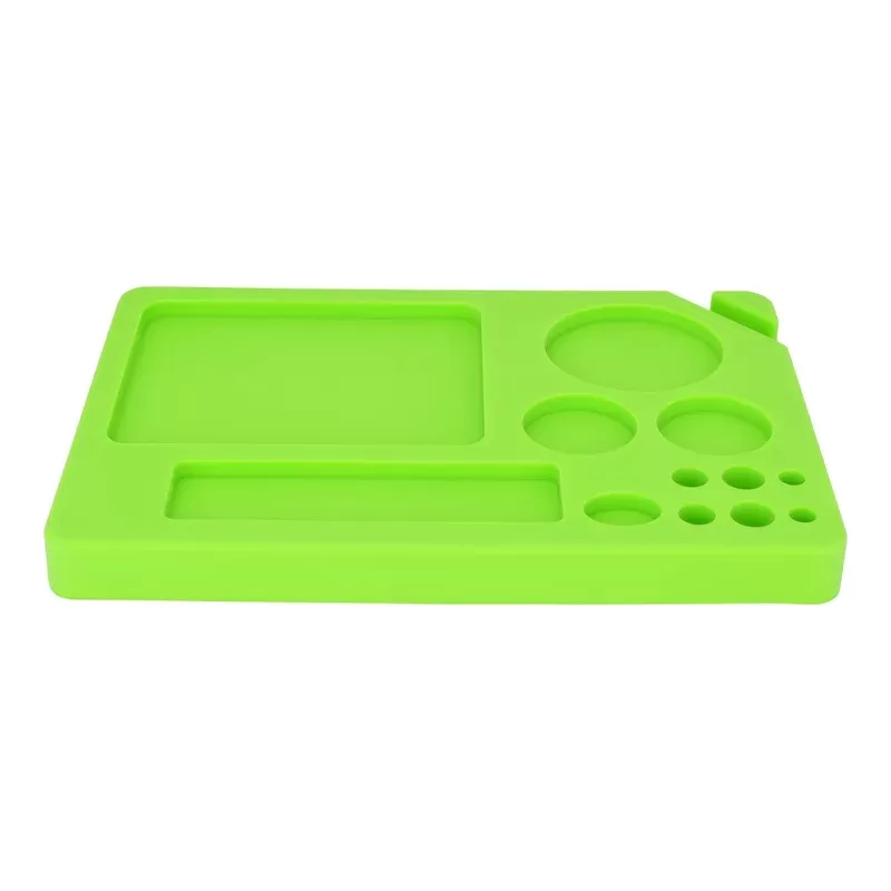 Silicone Dab Tray - Color#Green>Black